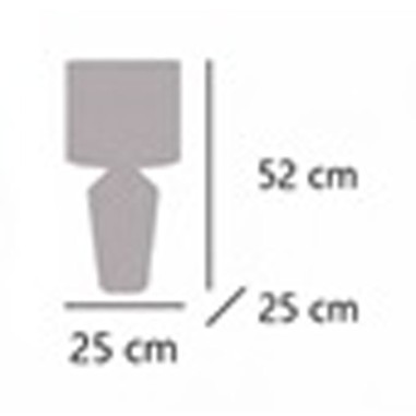 Lámpara para Mesa Cerámica Gris