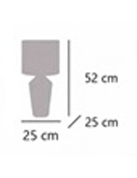Lámpara para Mesa Cerámica Gris