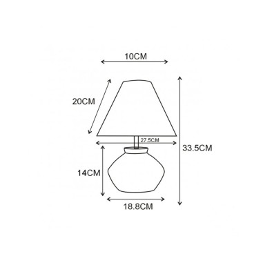 Lámpara Sobremesa Cerámica Piedra...