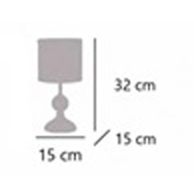 Lámpara Mesita Bola Níquel Pantalla Tela