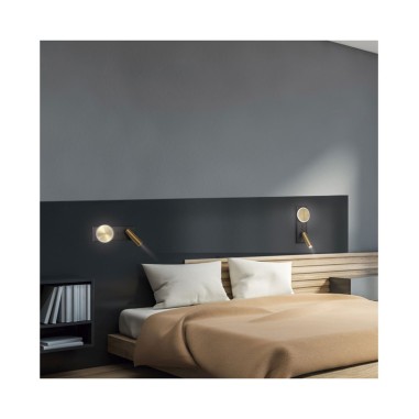 Aplique con Luz Led Negro Latón