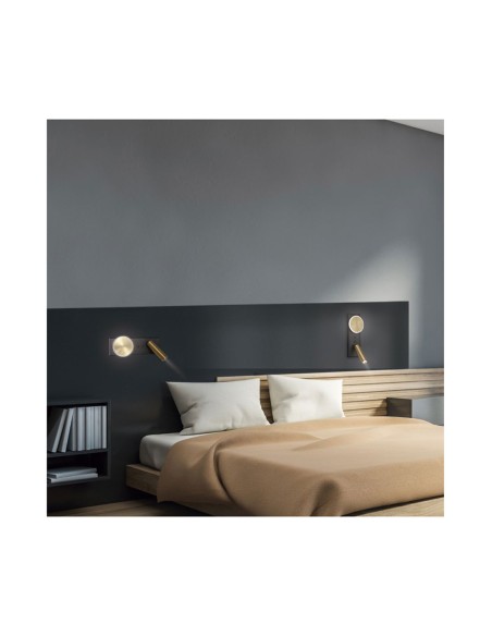 Aplique con Luz Led Negro Latón