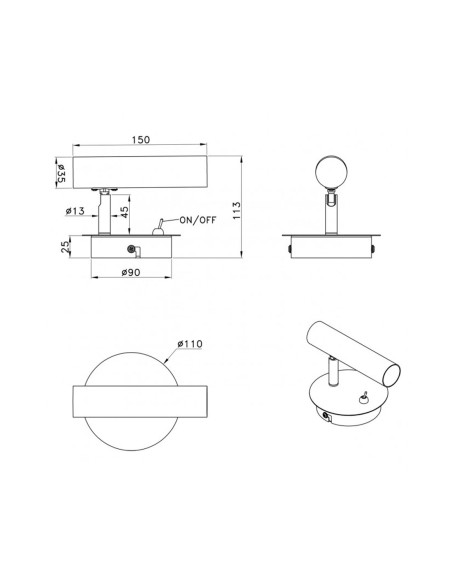 Foco Blanco Cilindro para Bombilla G9