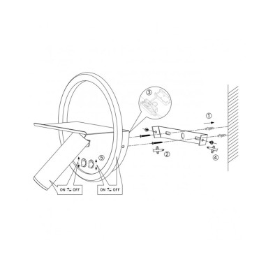 Aplique Dormitorio Moderno Negro...
