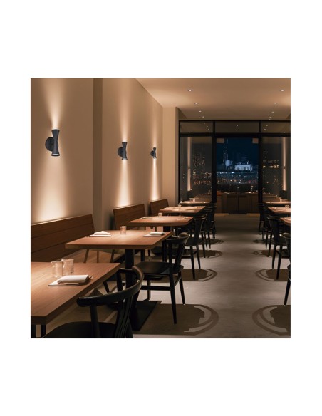 Aplique Diábolo Negro Doble Iluminación