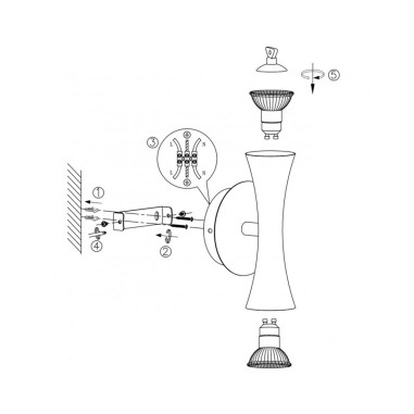 Aplique Diábolo Blanco Doble Iluminación