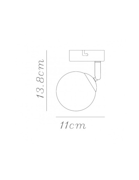 Aplique Cuero con Rótula y Tulipa de Cristal Opal