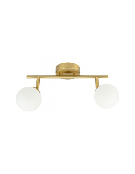 Regleta 2 luces oro satinado