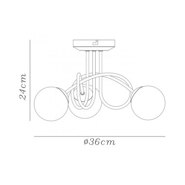 Dormitorio Plafón Dorado