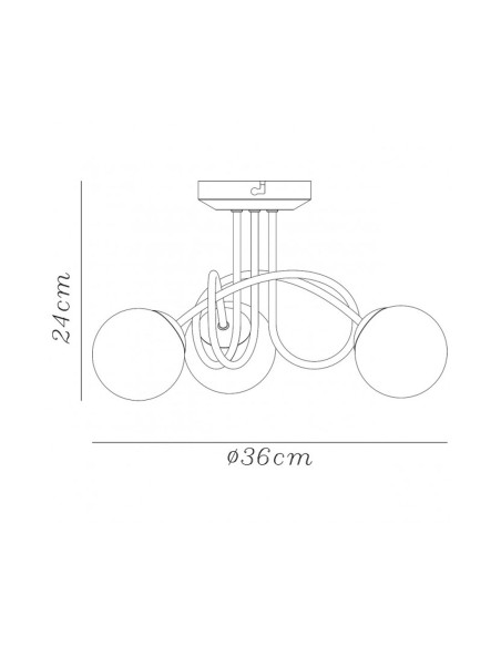 Dormitorio Plafón Dorado