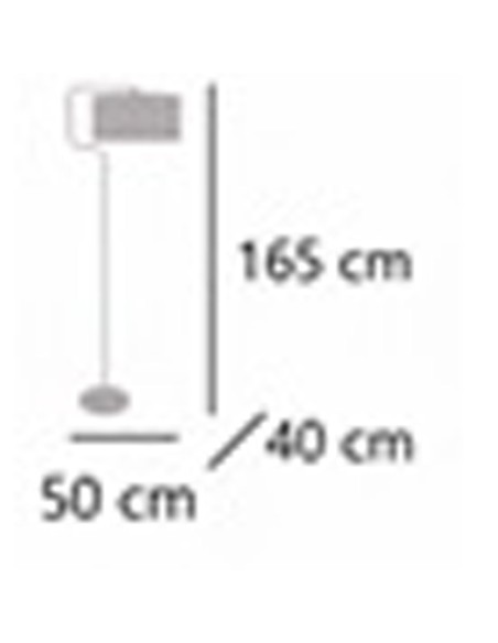 Lámpara de Pie Ahorcado Latón con Pantalla Beige