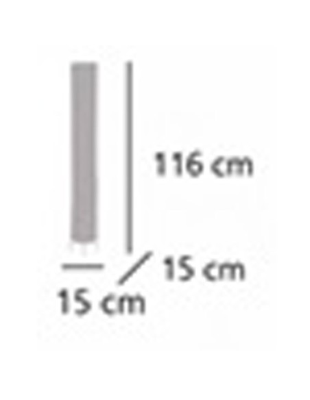 Lámpara de Pie Negro Cilindro Textil Gris