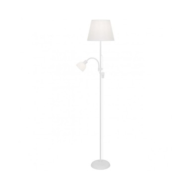 Pie de salón con lector y pantalla blanco