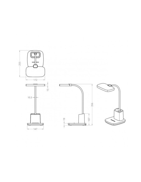 Flexos Beige con Portalápices
