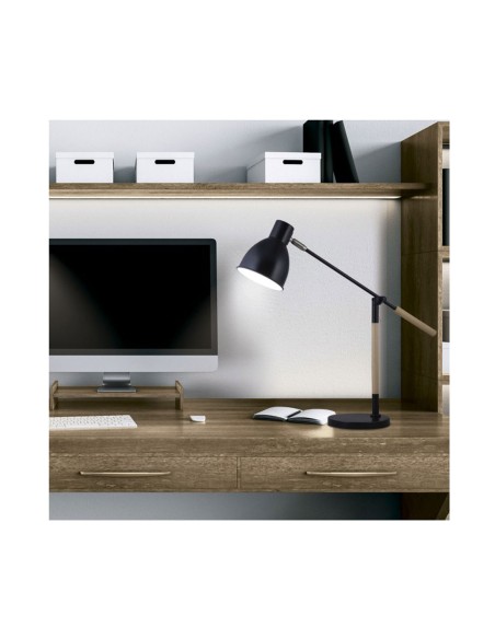 Flexo Nórdico Negro y Madera