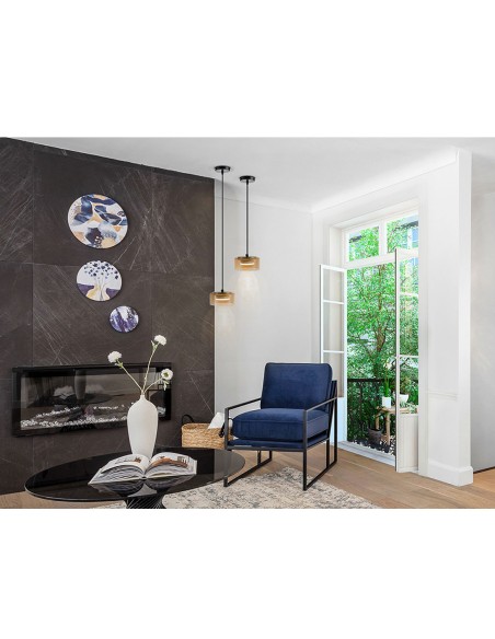 Lámpara Cristal Tulipa Ambar para Bombilla