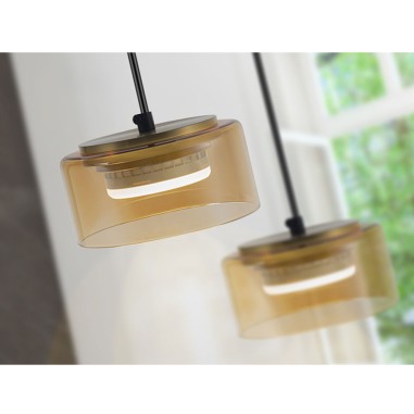 Lámpara Cristal Tulipa Ambar para...