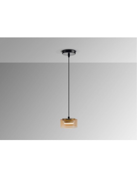 Lámpara Cristal Tulipa Ambar para Bombilla