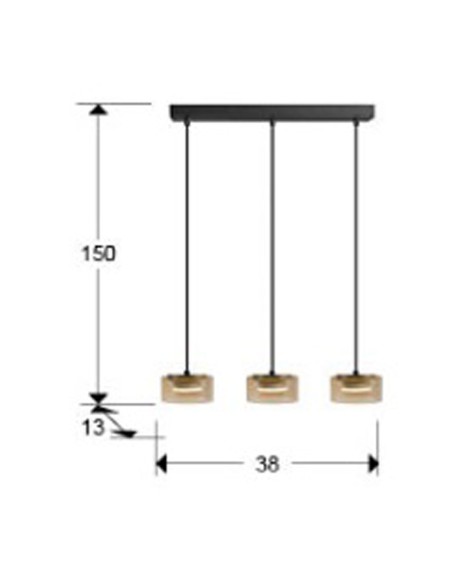 Lámparas de Techo Lineal Negra y Dorada Low Cost