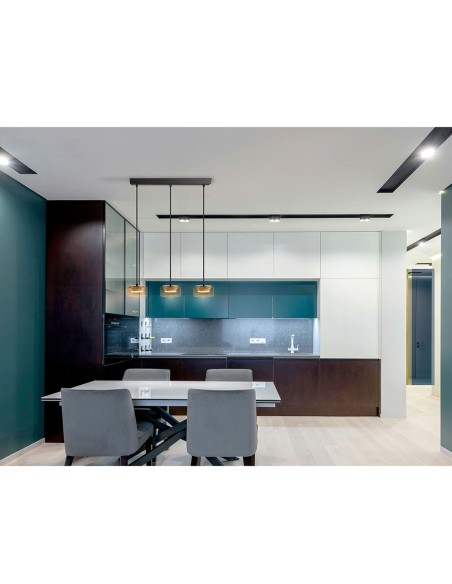 Lámparas de Techo Lineal Negra y Dorada Low Cost