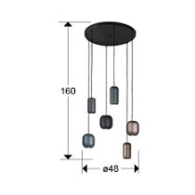 Lámpara Plafón 6 Alturas Low Cost Lámpara Plafón 6 Alturas Low Cost