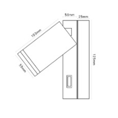 Aplique Foco Orientable Negro