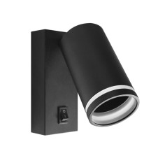 Aplique foco negro con interruptor