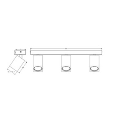 Regleta Pared o Techo Blanca