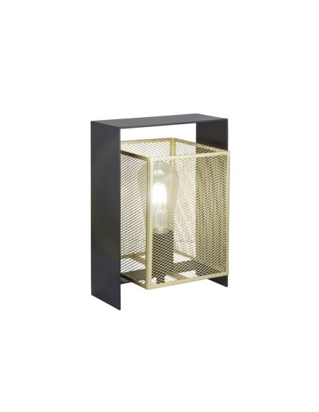 Lámpara sobremesa Nimes negro y oro