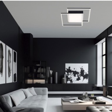 Lámpara Plafón Led Tonga Negro