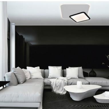 Plafón Diseño Led Doble Cuadrado