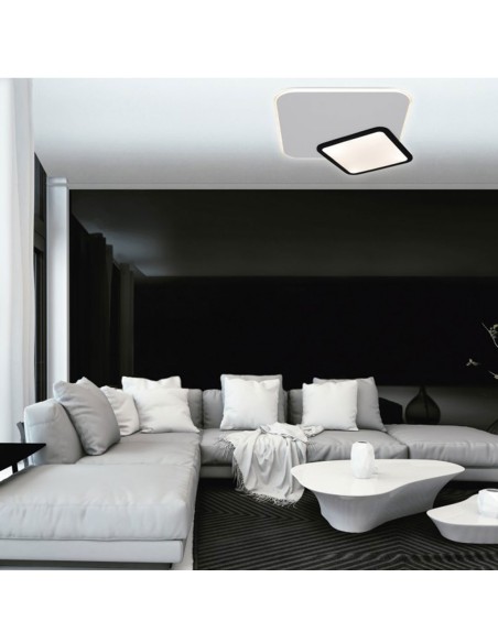 Plafón Diseño Led Doble Cuadrado