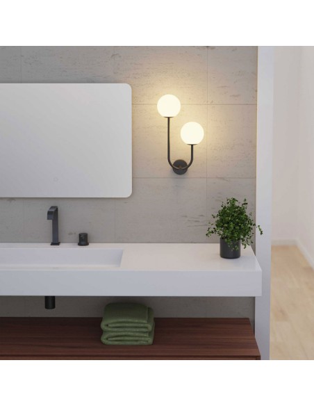 Aplique para Baño con Doble Tulipa