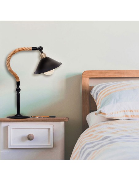 Lámpara sobremesa industrial cuerda