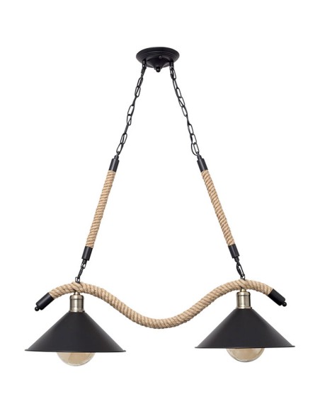 Lámpara de techo lineal con cuerda