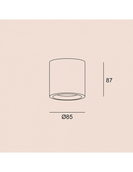 Plafón Superficie con IP para Baño y Exteriores Blanco y Negro