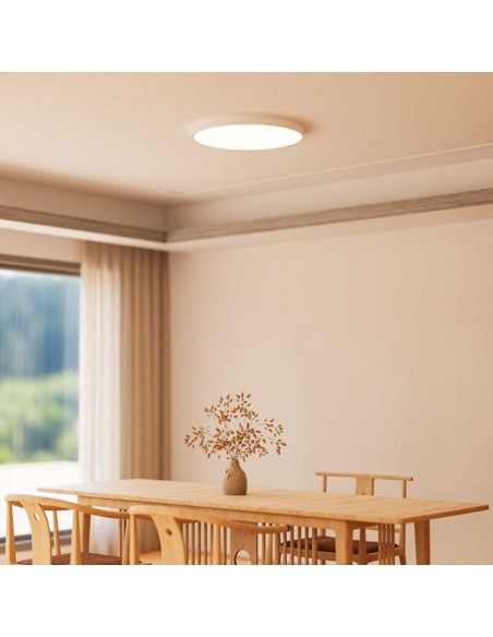 Plafón de Diseño de Acero Blanco o Negro Diámetro 60 cm