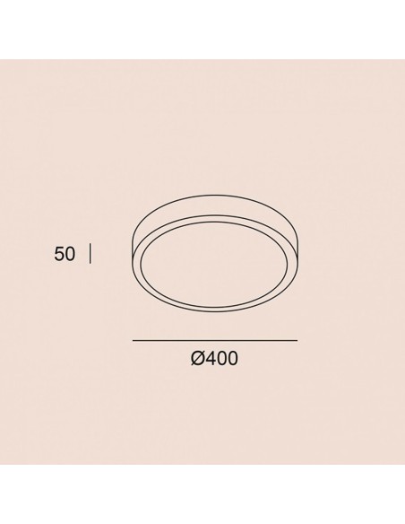 Plafón de Diseño de Acero Negro o Blanco Diámetro 40 cm