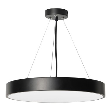 Lámpara led circular negra