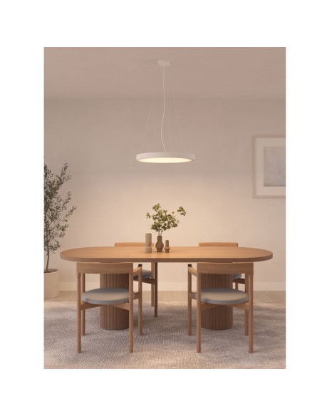 Colgante de Diseño de Acero Negro o Blanco Diámetro 60 cm