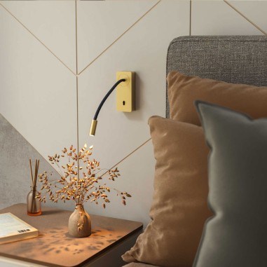 Aplique Dorado Led para Cama Hotel