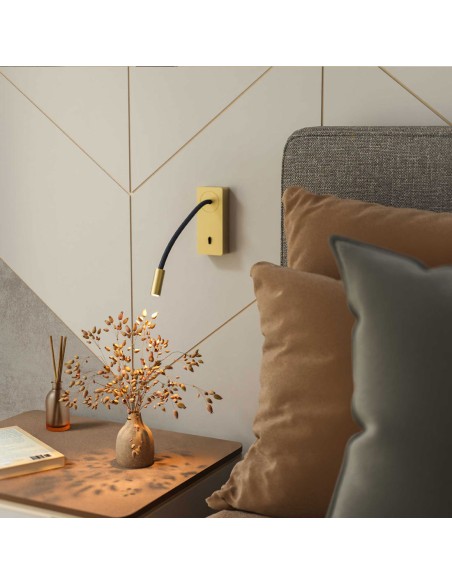 Aplique Dorado Led para Cama Hotel