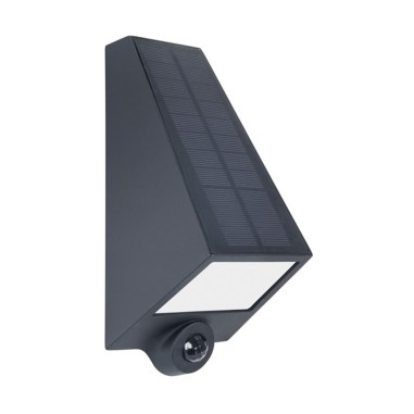 Aplique para exterior negro con sensor de movimiento