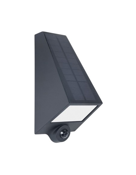 Aplique para exterior negro con sensor de movimiento