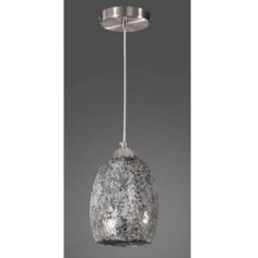 Lámpara Cromo Cristal Mosaico