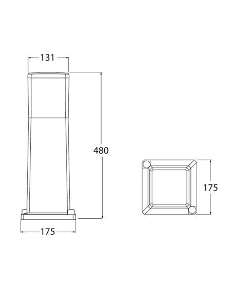 Sobremuro de Exterior de 48 y 80cm con CCT
