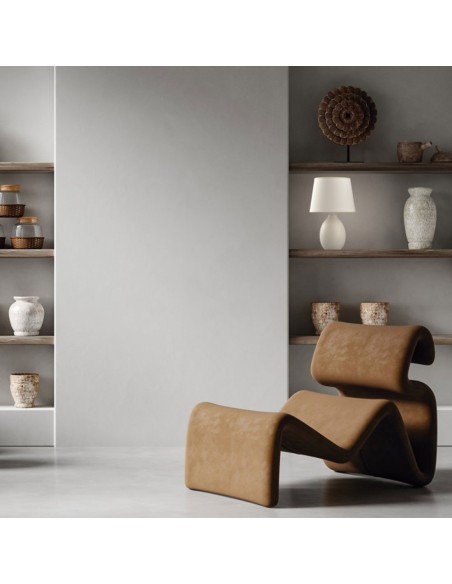 Lámpara Sobremesa Cerámica Beige