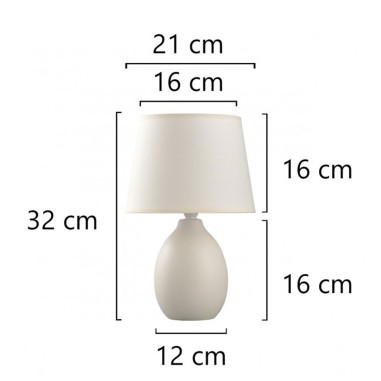 Lámpara Sobremesa Cerámica Beige