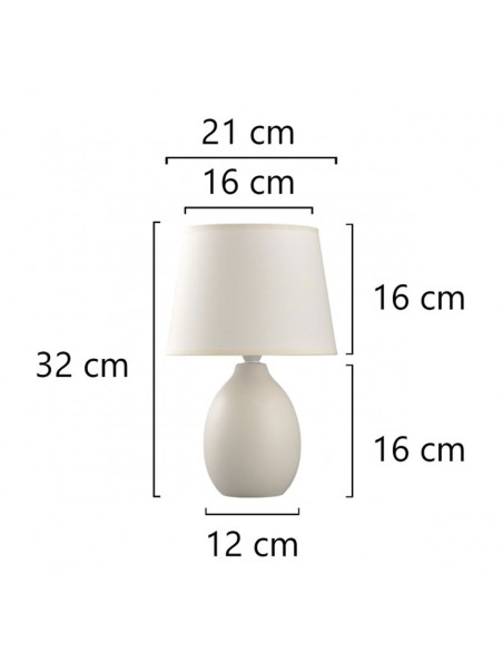 Lámpara Sobremesa Cerámica Beige