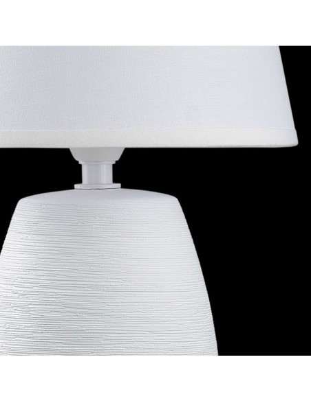 Lámpara Mesita Cerámica Blanca Muy Barata